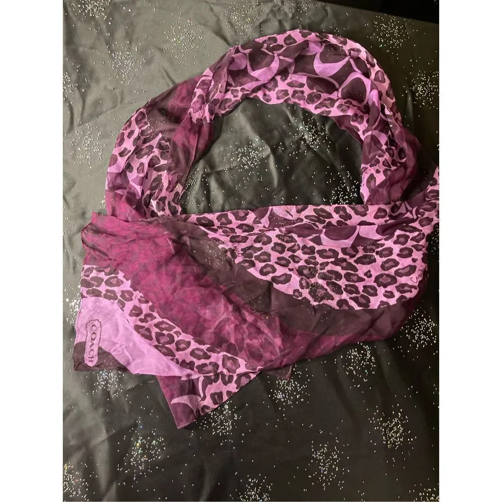 Coach Y2K Animal Print Scarf